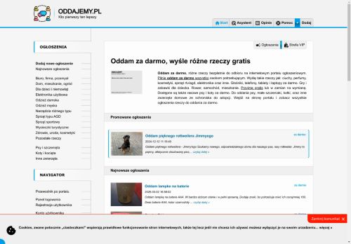 Oddam za darmo potrzebującemu Oddam za darmo potrzebującemu