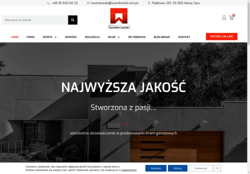 Nowoczesne bramy segmentowe Grupa Twardowski Nowoczesne bramy segmentowe Grupa Twardowski