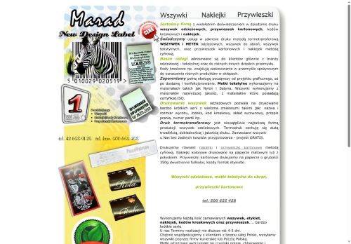 Kody Kreskowe, Druk Etykiet, Wszywki Drukowane